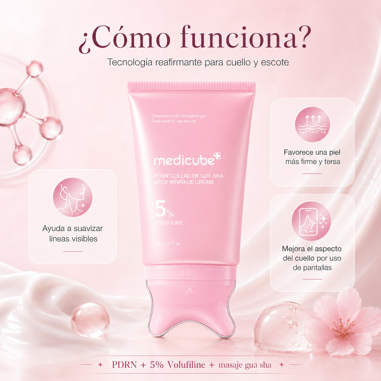 Crema Reafirmante de Cuello con Gua Sha Integrado