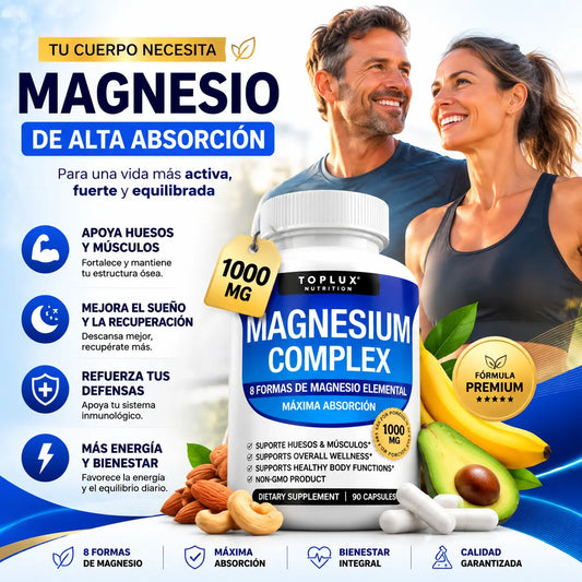 Complejo de Magnesio con 8 tipos de magnesio de alta absorción