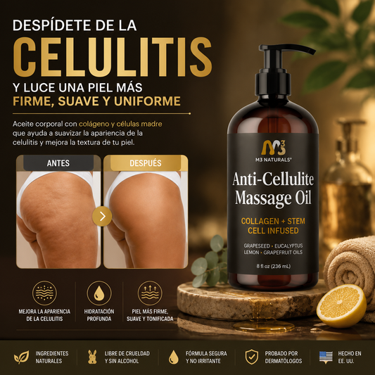 Aceite Anticelulitis con Colágeno + Células Madre ⭐