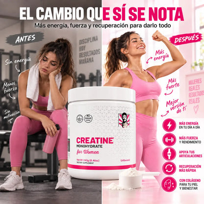 Creatina + Colágeno para Mujeres