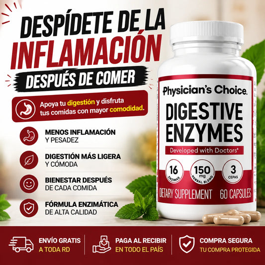 Digestive Enzymes | Fórmula Avanzada Con Enzimas + Probióticos Para Tu Bienestar Digestivo