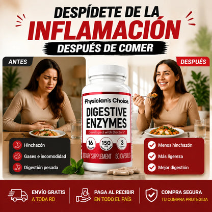 Digestive Enzymes | Fórmula Avanzada Con Enzimas + Probióticos Para Tu Bienestar Digestivo
