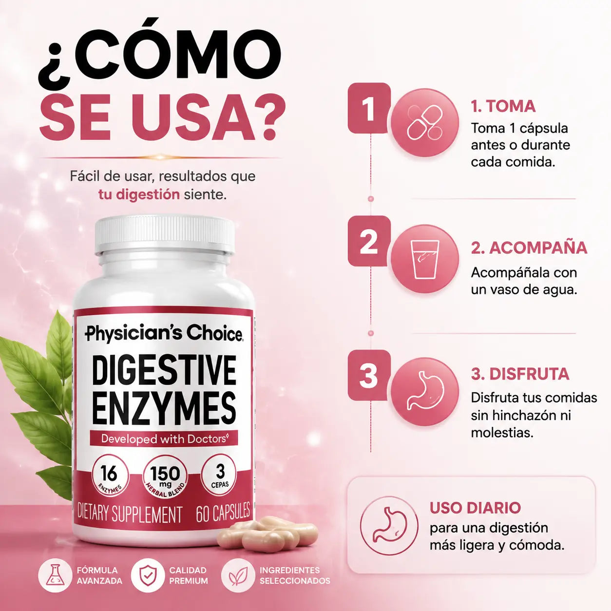 Physician’s Choice Digestive Enzymes™ – Enzimas Digestivas Avanzadas