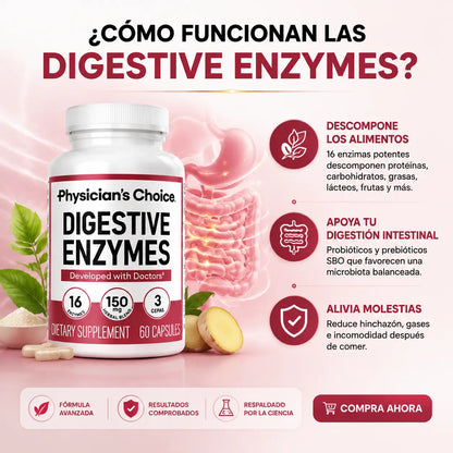 Physician’s Choice Digestive Enzymes™ – Enzimas Digestivas Avanzadas