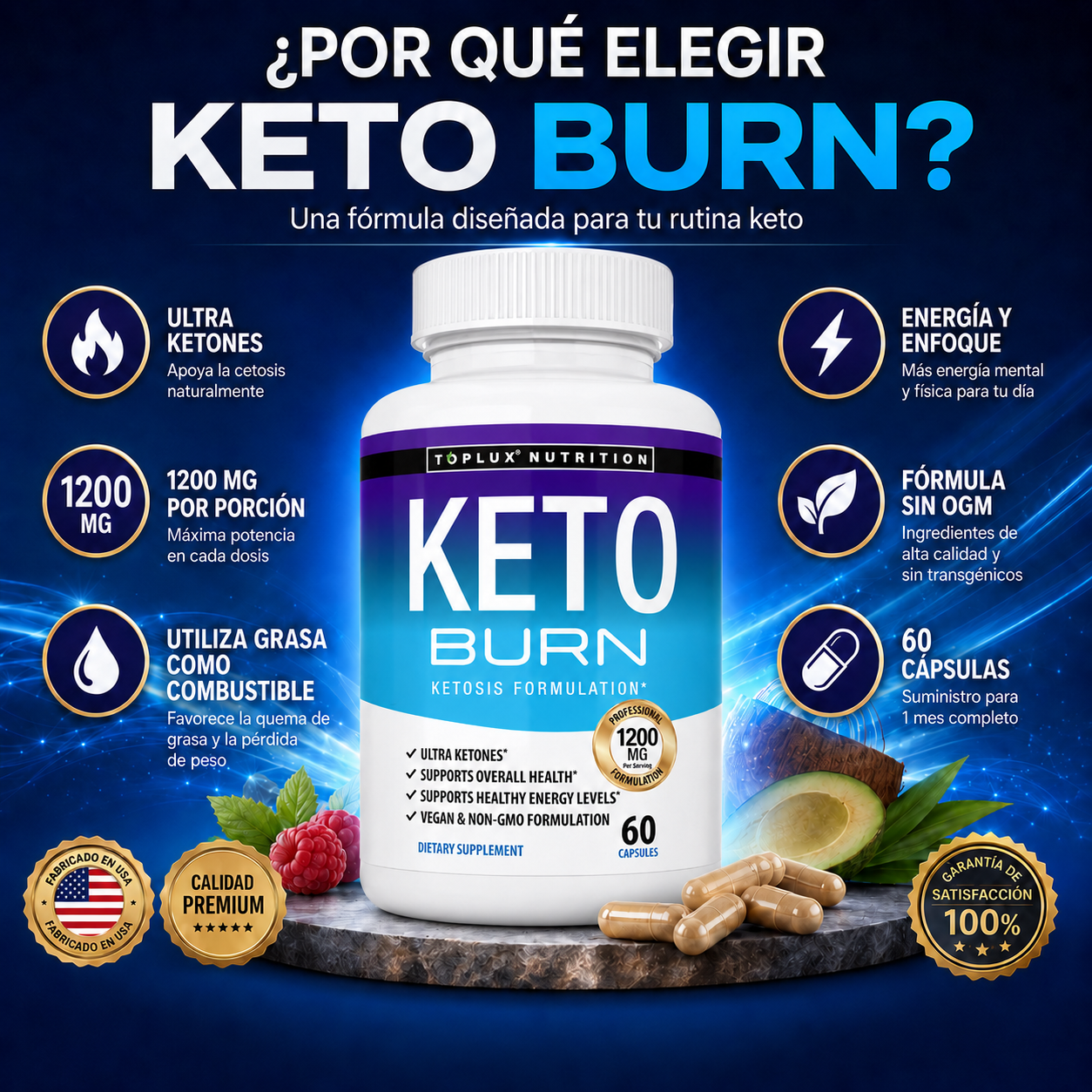 Quemador de Grasa Keto Burn - Toplux