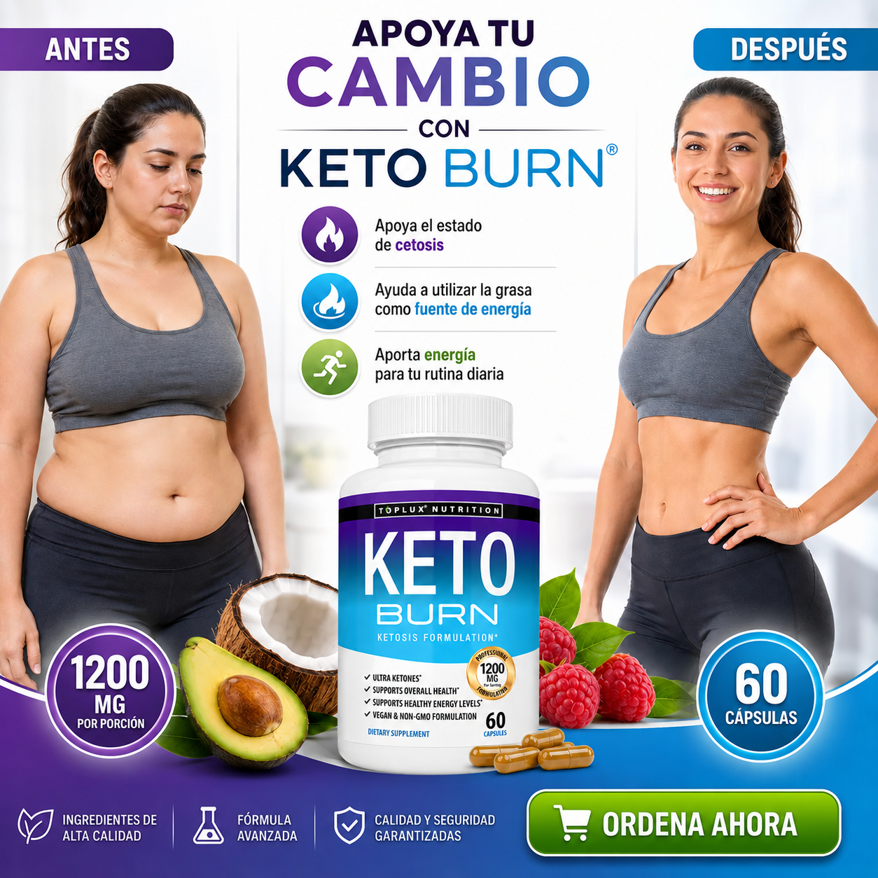 Quemador de Grasa Keto Burn - Toplux