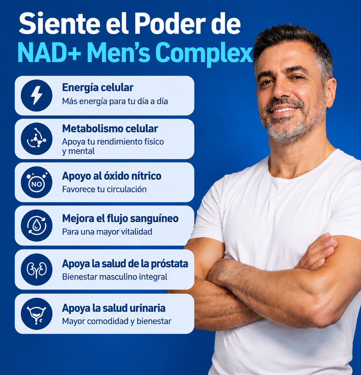 NAD+ Men's Complex — Energía celular y vitalidad masculina avanzada