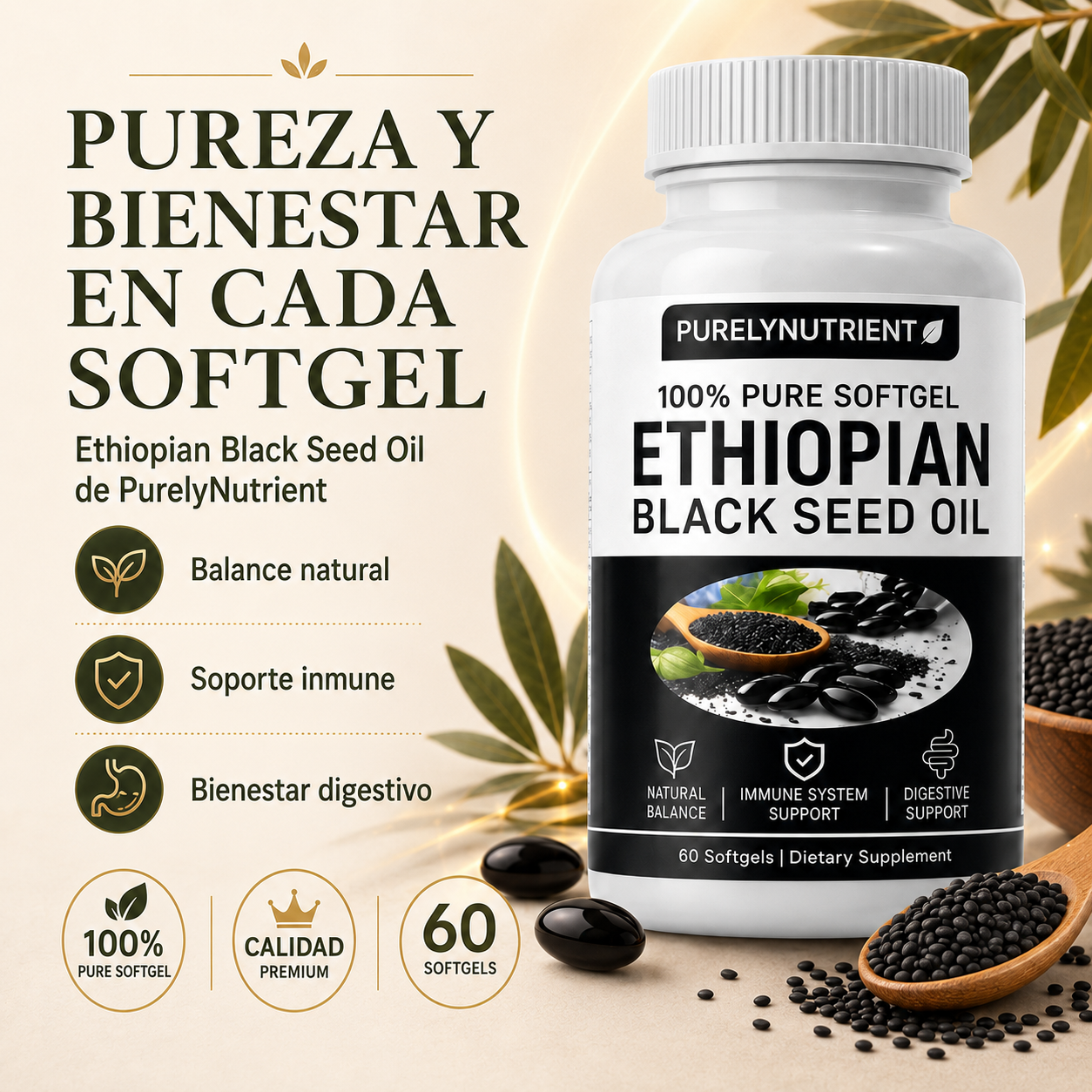 Aceite de Semilla Negra Etíope (60 cápsulas)