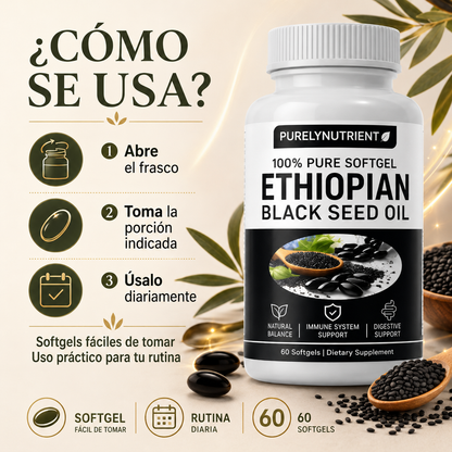 Aceite de Semilla Negra Etíope (60 cápsulas)